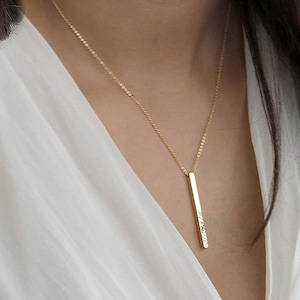 Personnalisez le collier gravé avec le nom coordonné cadeau fête des mères collier pour femme bijoux minimalistes demoiselle d'honneur cadeau unique pour elle