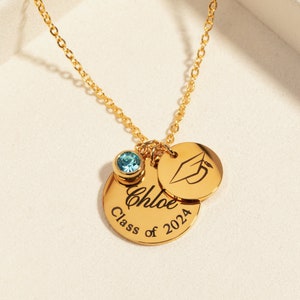 Custom Graduation Necklace Name Necklace College Graduation Gift for Women BBF Gift Personalized Graduation High School Grad Class of 2025