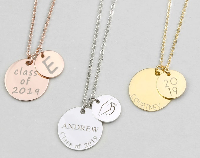 Custom Graduation Necklace Name Necklace College Graduation Gift for Women BBF Gift Personalized Graduation High School Grad Class of 2024