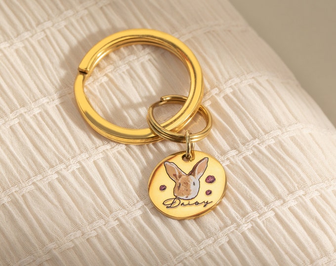 Personalized Keychain for Dog Mom Cat Dat Handmade Mother's Day Gift Pet Memorial Gift Unique Pet Key ring Car Accessories