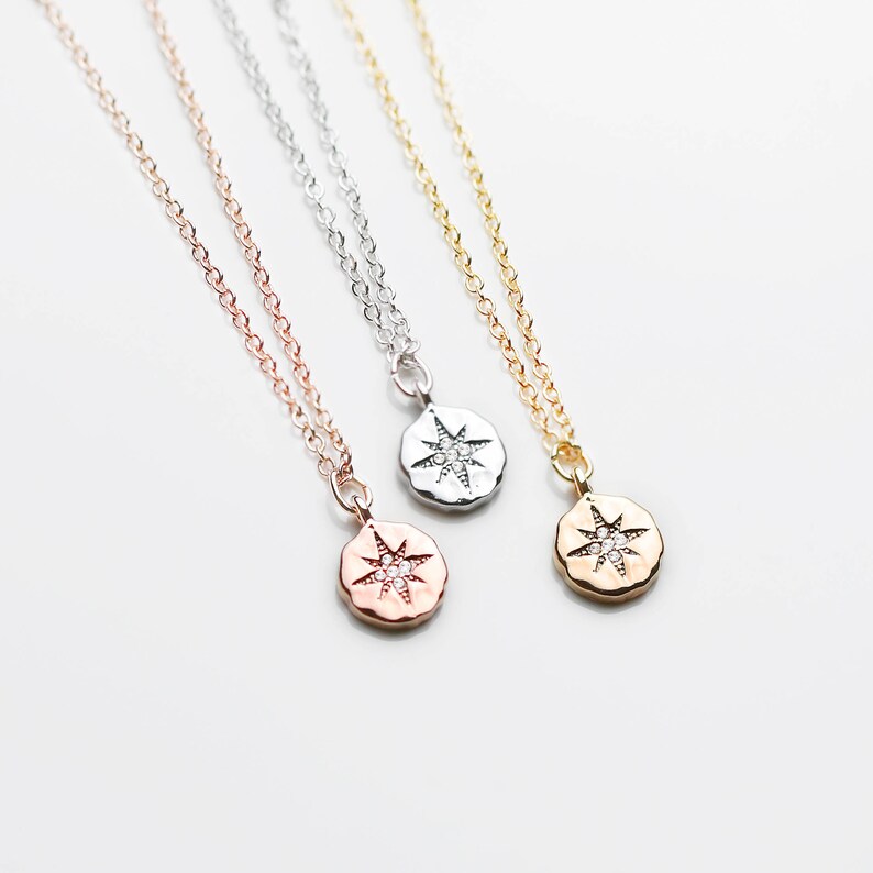 Inspirational Necklace Dainty Compass Necklace College Etsy
