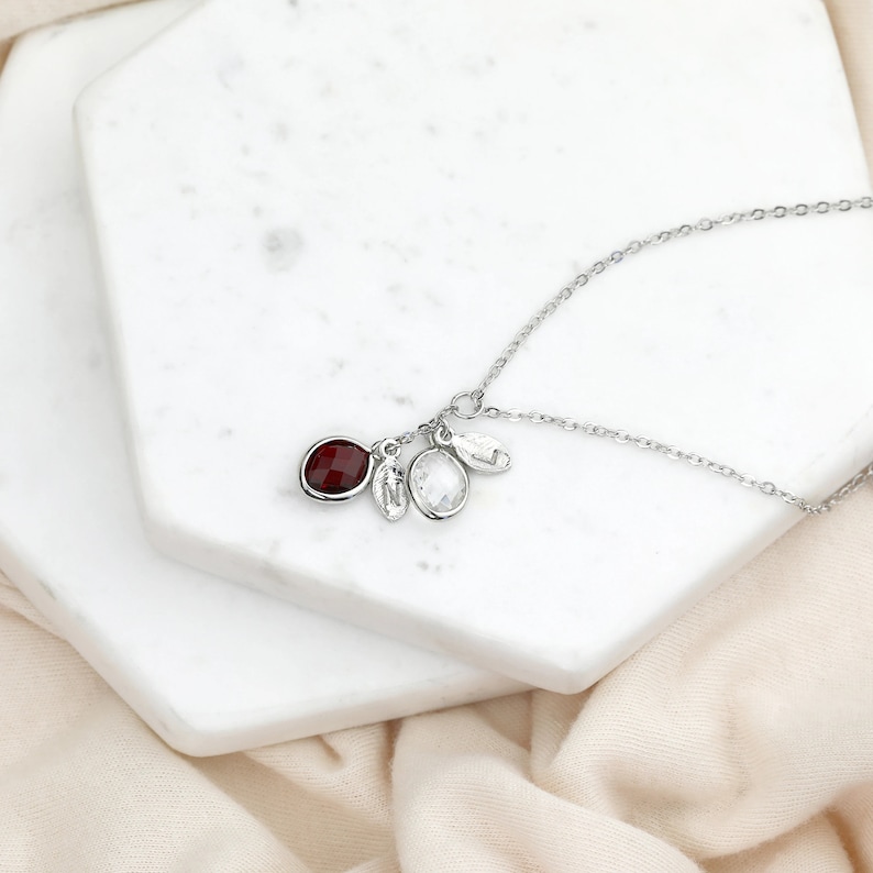 Custom Charm Necklace Birthstone Necklace for Women Mother's Day Gift Personalized Gifts for Mom From Daughter New Mom Jewelry Grandma Gifts image 8