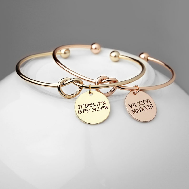 KBR-LC-D-RN Personalized Coordinate Bracelet Gift For Her Graduation Gift for Women Roman Numeral Bracelet For Women Handwriting Jewelry
