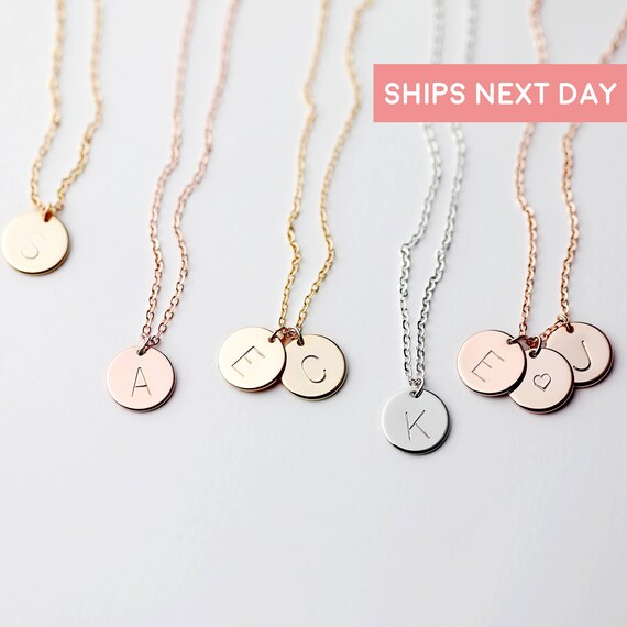 Custom Initial Letter Necklace 