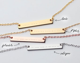Collar de código Morse personalizado Regalo de joyería de código Morse para mejores amigos Parejas Hermanas Regalo de código Morse secreto para su regalo del Día de la Madre