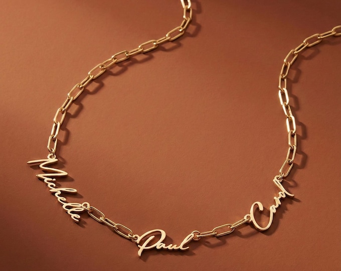 Custom Cursive Name Necklace for Women Personalized Gold Chain Jewelry Unique Gift for Christmas Birthday Anniversary Bridesmaid