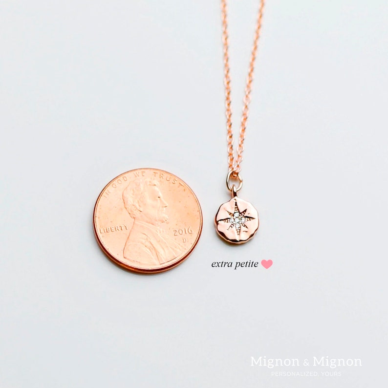 Personalize Compass Necklace with Initial Dainty Compass Friendship Jewelry Gift for Her Custom Wedding Gift Simple Minimalist Necklace