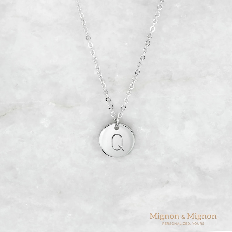 Personalized Gifts for Her Mother's Day Custom Unique Initial Letter Necklace Unique Mom Gifts engraved Jewelry for Her Women Girls Couple image 6