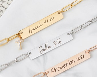 Colliers chrétiens pour femmes collier de versets bibliques chrétiens personnalisés cadeaux faits main pour maman bijoux religieux délicats cadeau d'anniversaire