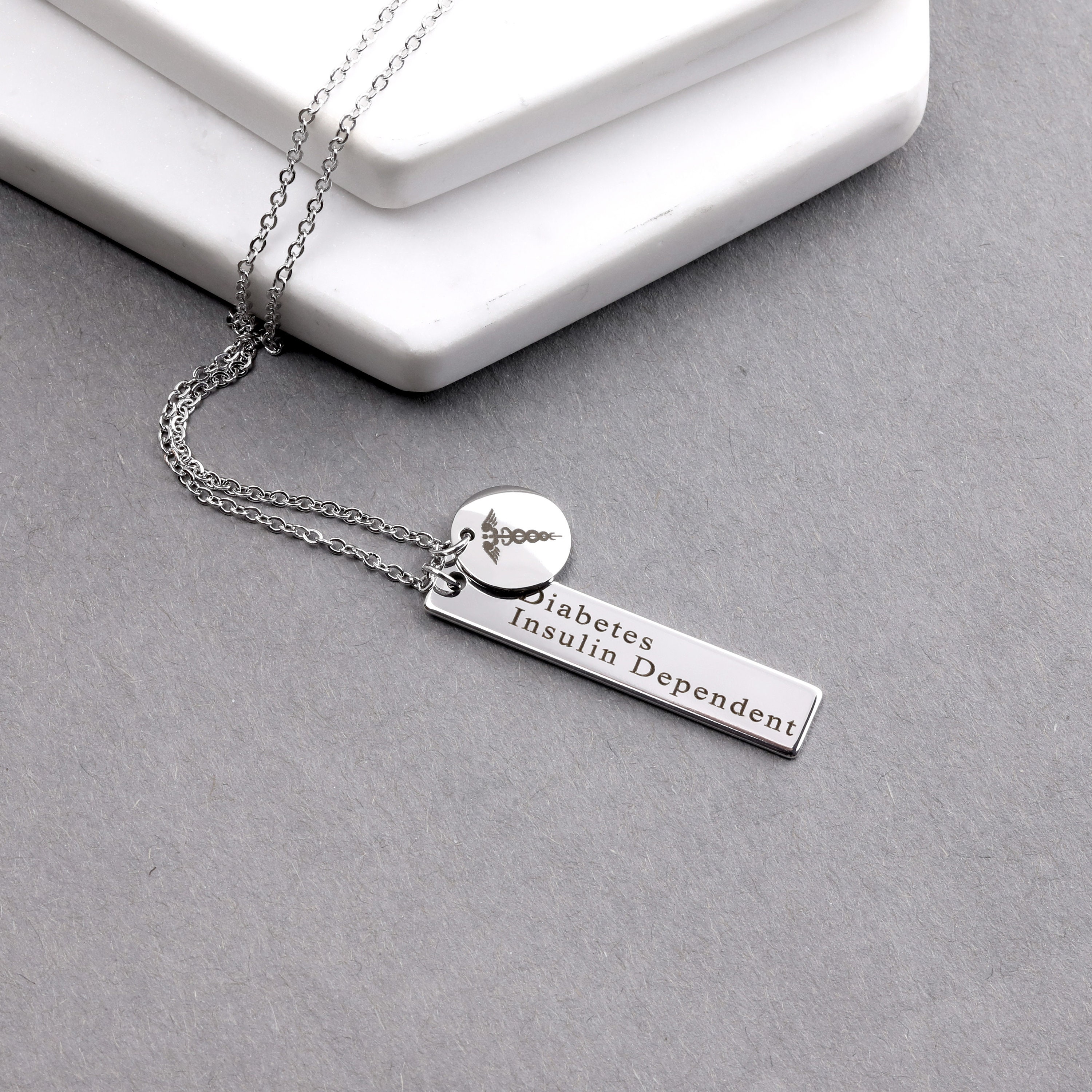 Personalized Medical Alert Necklace Diabetes Medical ID | Etsy Personalized Medical Alert Necklace Diabetes Medical ID | Etsy