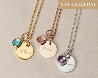 personalized necklace with birthstone