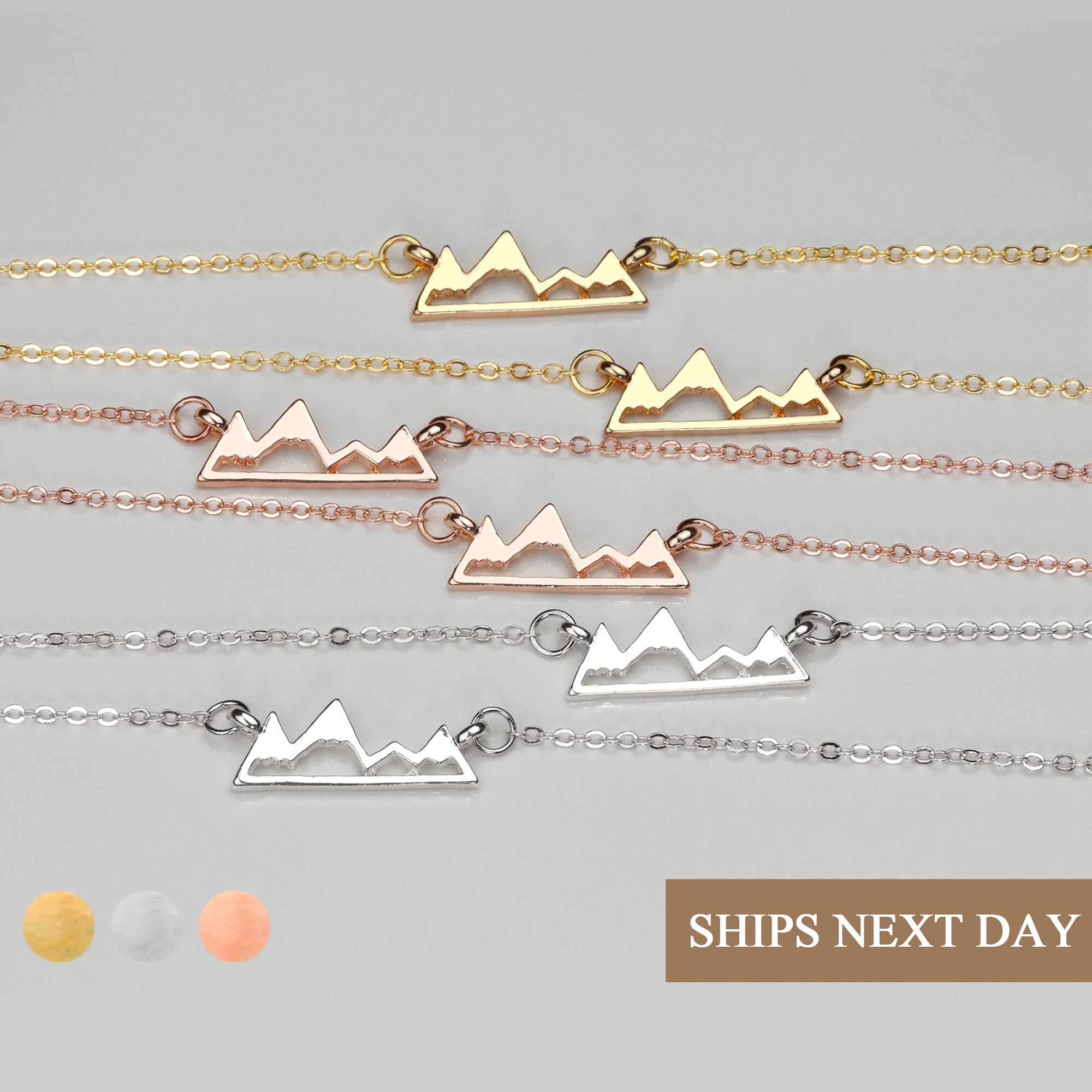 Dainty mountain necklace clearance