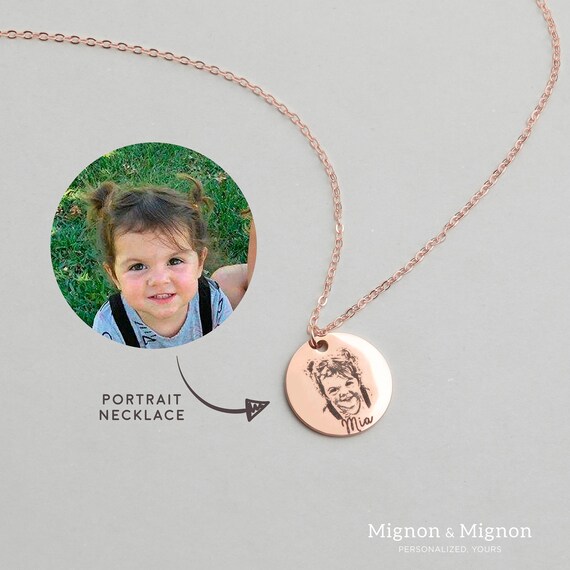 Custom on sale portrait pendant