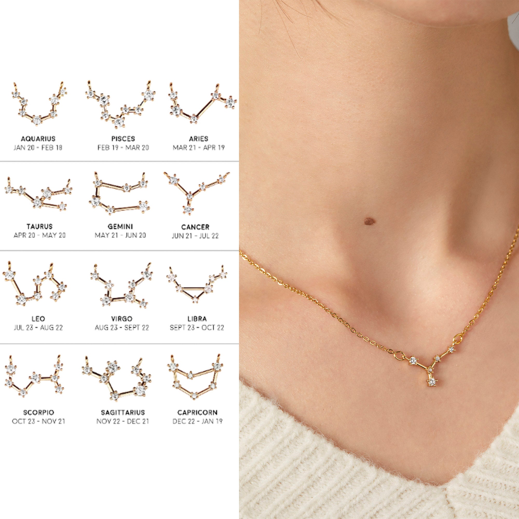 Necklace Horoscope Necklace Gift 
