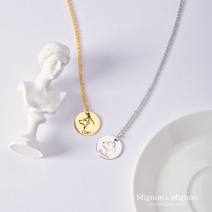 Chien maman chat bijoux commémoratifs chien dessin au trait personnalisé collier perte d'animal de compagnie cadeau pour animal de compagnie cadeau pour elle cadeau unique pour animal de compagnie pour femme cadeau fête des mères image 4