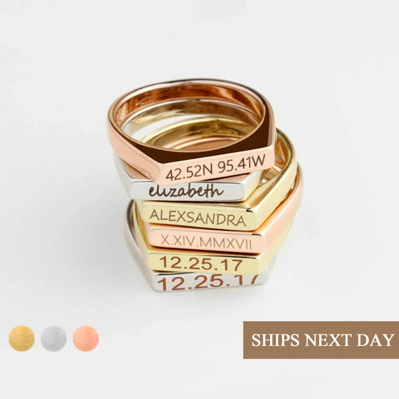 Matching signet rings deals