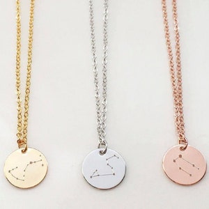 Personalized Zodiac Necklace Constellation Necklace personalized Jewelry Astrology Birthday Gift Star Sign Zodiac Pisces Gift