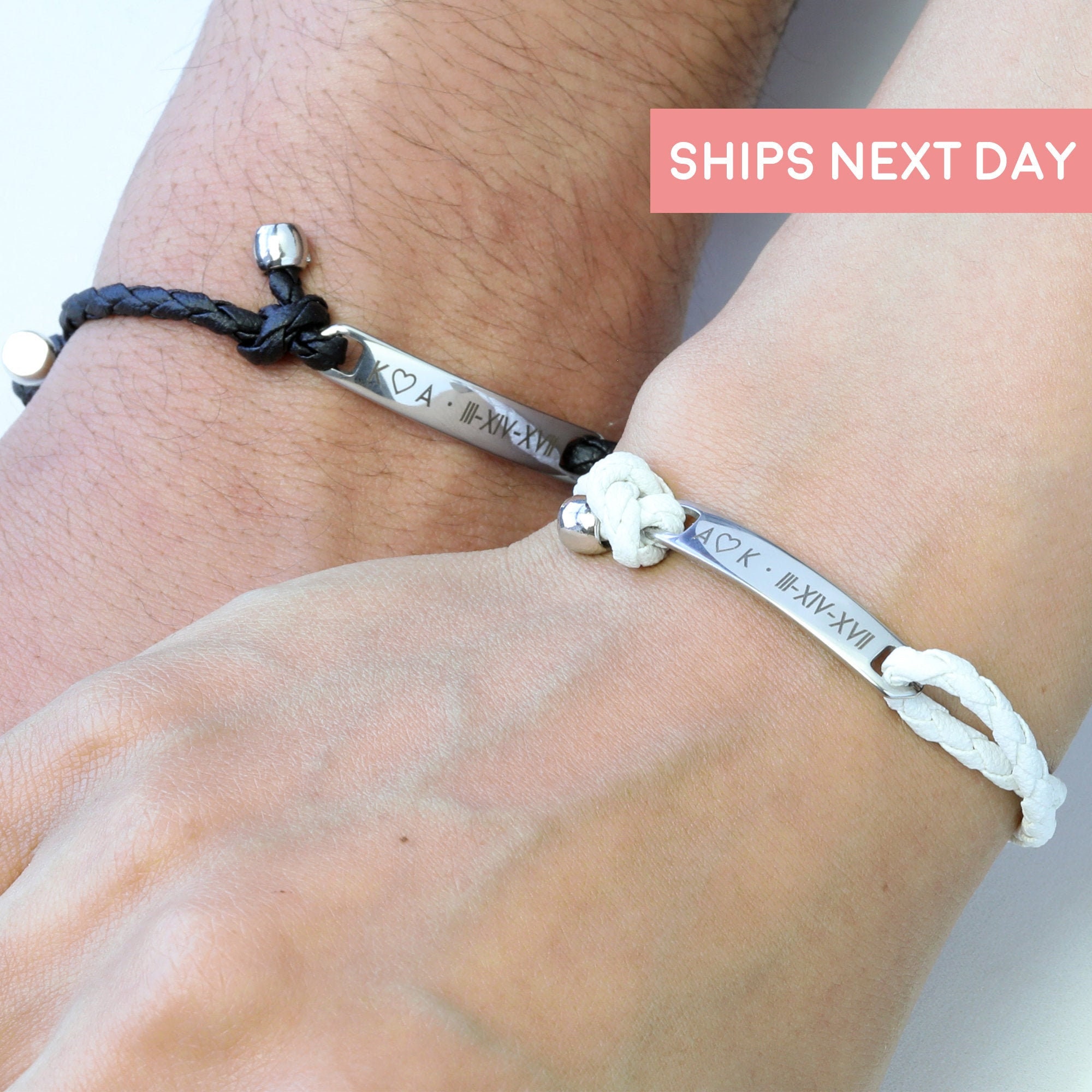 Personalized Couples Bracelet Custom 
