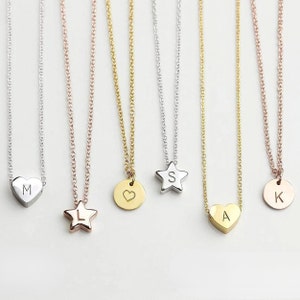 Little Girl Initial Necklace Toddler Flower Girl Proposal Gift Handmade Jewelry for Baby Girl Necklace Birthday Gift for Daughter