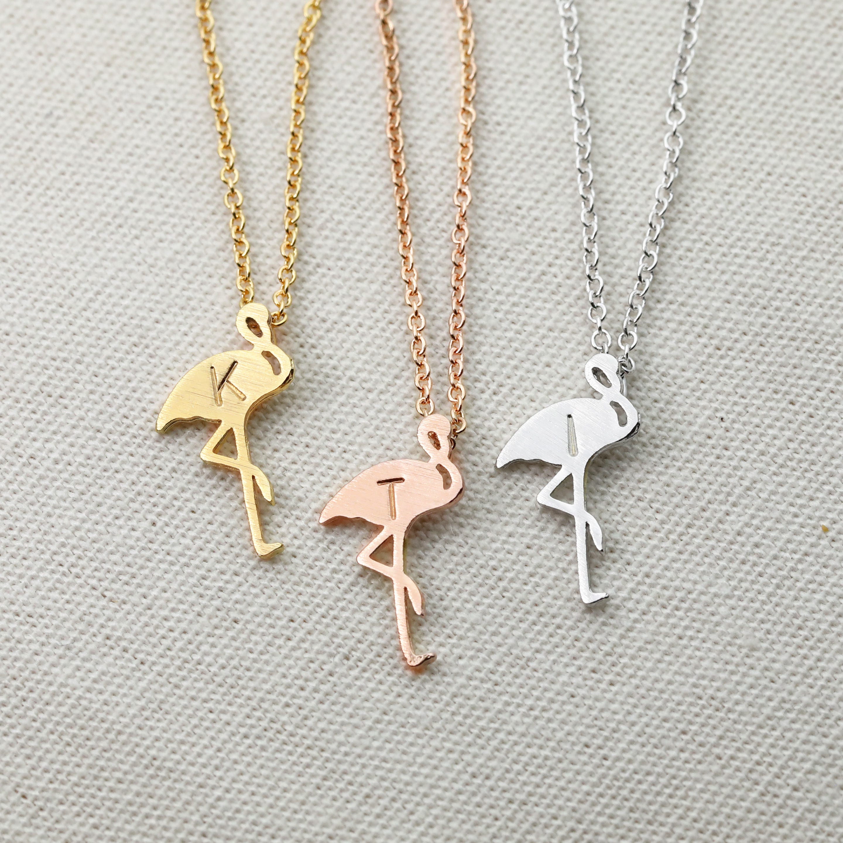 Personalized Flamingo Necklace Flamingo Jewelry Inspirational Etsy