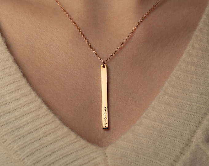 Minimalist Personalized Necklace for Women Gift Custom Engraved Anniversary Summer Jewelry Gifts for Her Personalized Gift