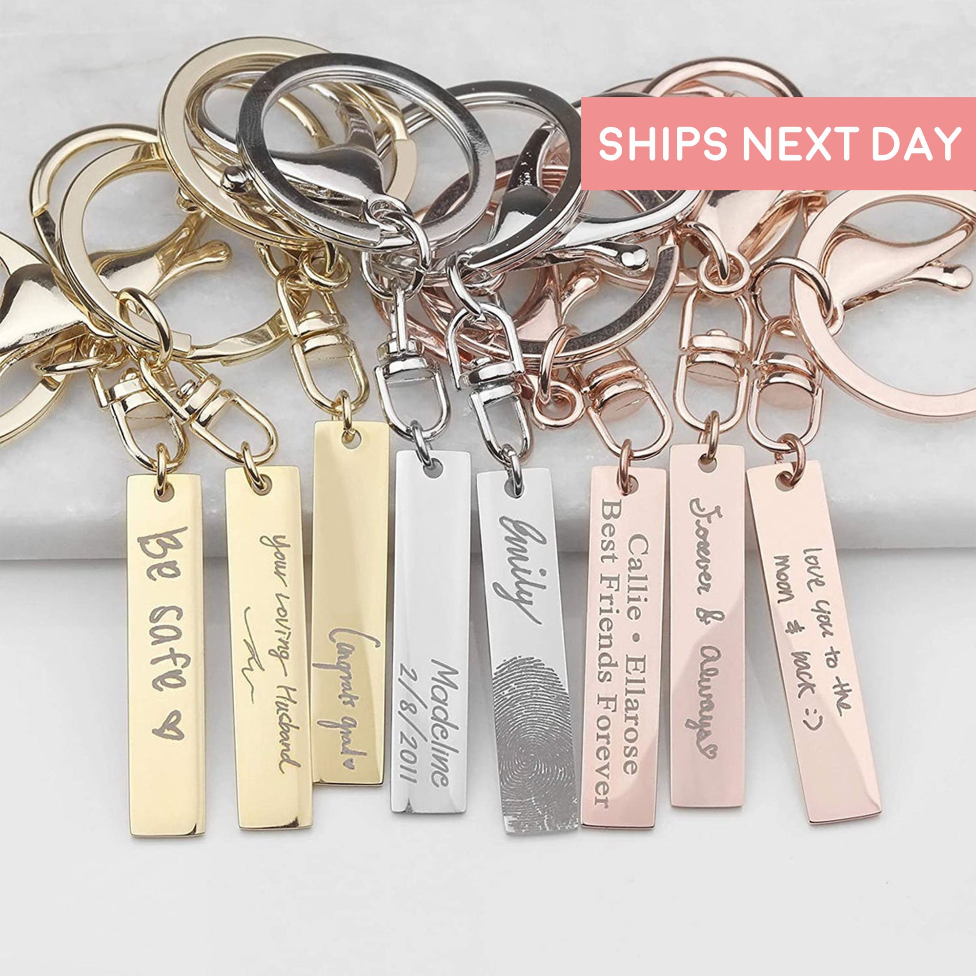 Stainless Steel DIY Keychains Personalized Engraved Custom Keyrings Jewelry Gift