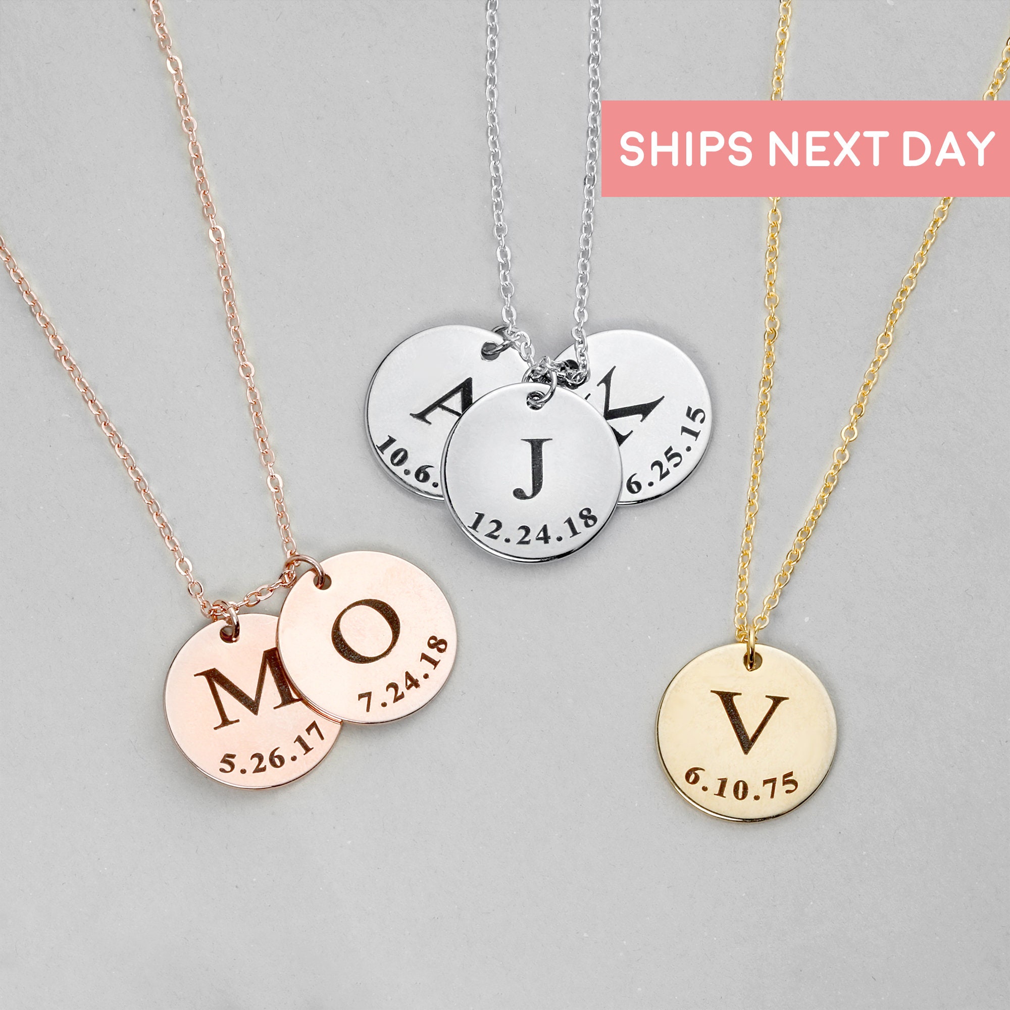 Personalized necklace for Women Personalized Jewelry Engraved Necklace Custom Necklace Initial Necklace with Initials - LCN-ID-L-TNR