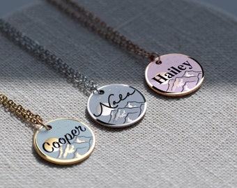 Personalized Mountain Name Pendant Necklace for Her Mother's Day Gift for Kids Unique Holiday Gift for Nature Lovers Birthday Jewelry