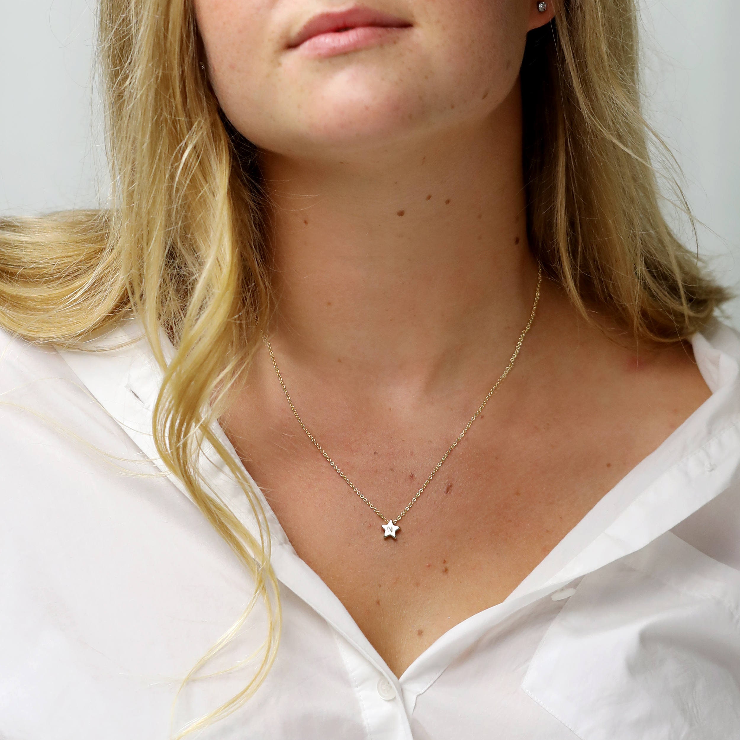 Celestial Star Necklace Baby Girl Necklace Personalized Kids Etsy