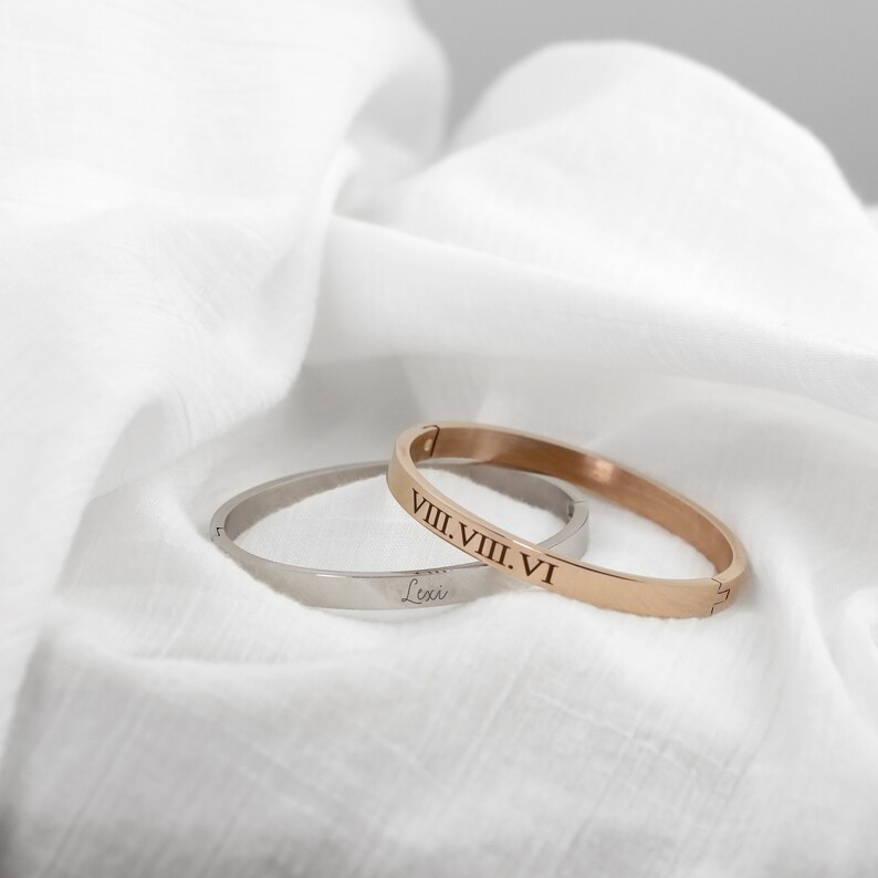 Personalized Bangle Bracelet Cuff Bracelet Bridesmaid Proposal Etsy