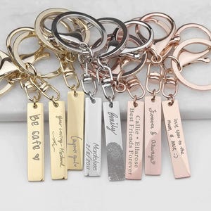 Key Rings Tag Custom Keychain Personalized Fathers Day Gift for Him  Boyfriend Birthday Gift Ideas
