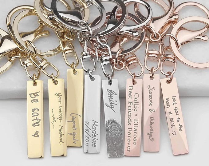 Key Rings Tag Custom Keychain Personalized Fathers Day Gift for Him  Boyfriend Birthday Gift Ideas