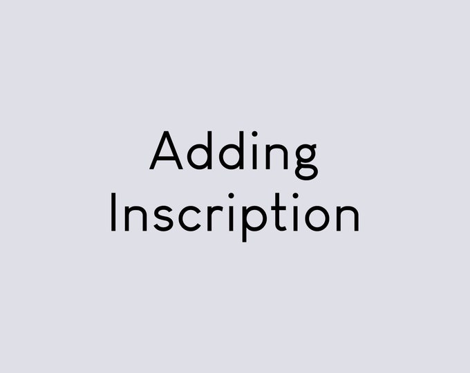 Adding Inscription on Blank Orders