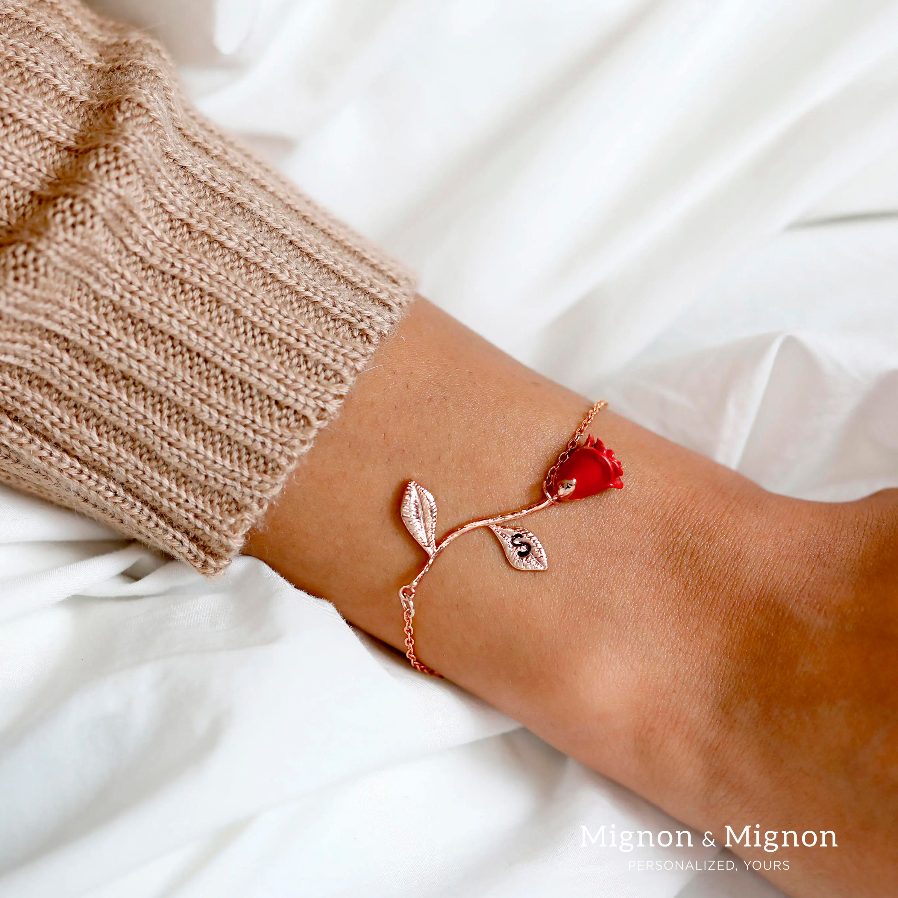 Beauty and the beast rose bracelet sale