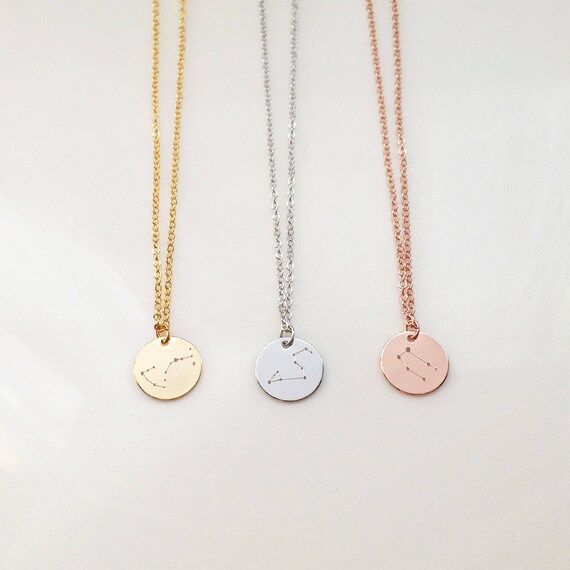 Lightrain 12 Constellation Starry Sky Pendant Necklace Vintage Bronze Chain Statement Necklace Handmade Jewelry Gifts Lightrain 12 Constellation Starry Sky Pendant Necklace Vintage Bronze Chain Statement Necklace Handmade Jewelry Gifts