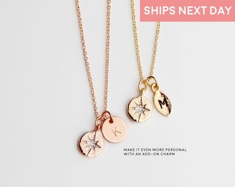 Inspirational Necklace Dainty Compass Necklace College Graduation Gift For Her Personalized Graduation Wanderlust Jewelry - DCN