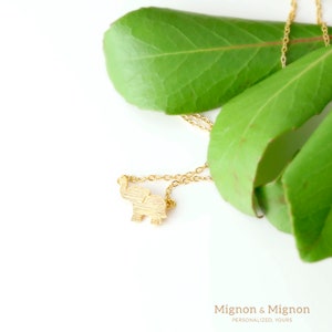 Elefant Initial Halskette für Baby Mädchen Personalisierter Schmuck für Kinder Sommer Schmuck Geschenk Blumenmädchen Vorschlag Bild 5