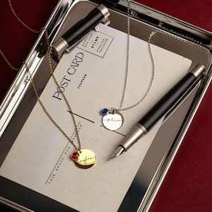 Birthstone Necklace for Women Birthday Gift for Her Personalized Jewelry for New Mom Grandma Kids Name Necklace image 10