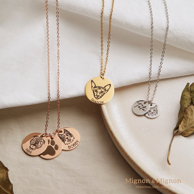 Personalized Dog Gift Christmas Pet Necklace for Cat Custom image 3