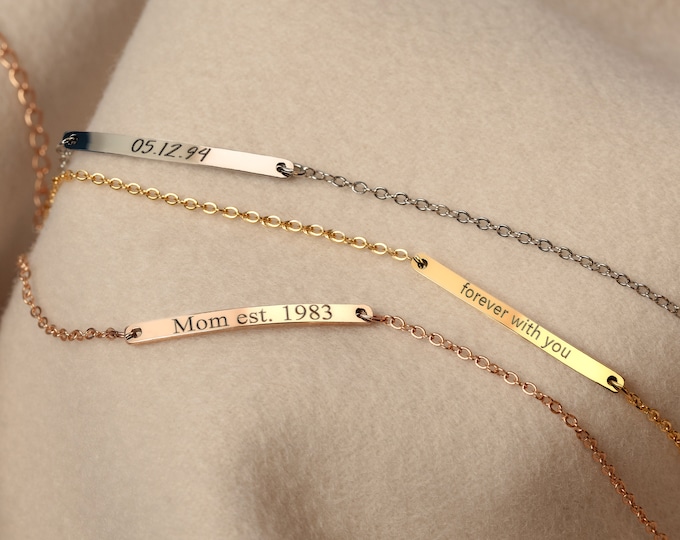 Personalized Name Bracelet for Her • Mom Gift Bracelet • Friendship • Wedding Gift • Baby Name Sign • Junior bridesmaid