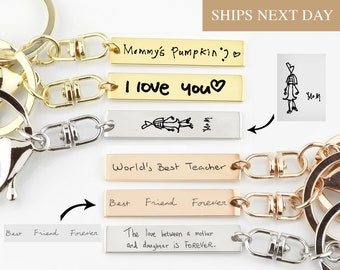 Actual Handwriting Keychain 