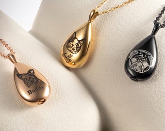 Personalized Cremation Jewelry Pet Urn for Ashes Necklace Pet Urn