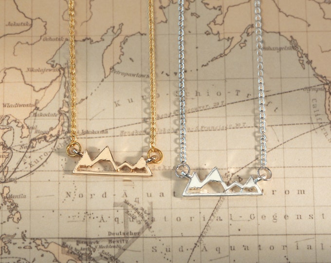 Mountain Pendant Necklace for Women Mountain Range Jewelry Dainty Charm Necklace for Her Nature Lover Gifts Nature Lover Gift
