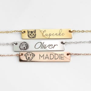 Anpassat halsband för husdjursporträtt, personligt halsband, minnesmärke för husdjur, present till hundmamma, kattälskare, presenter till minnesmärke för förlust av husdjur