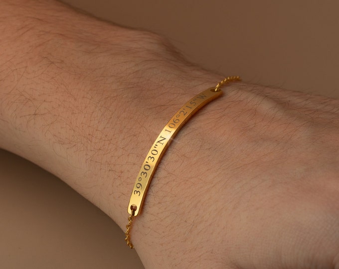 Custom Engraved Bracelet Personalized Gift for Bridesmaid Friendship Matching Bracelet Handmade Gifts Medical Alert Gifts