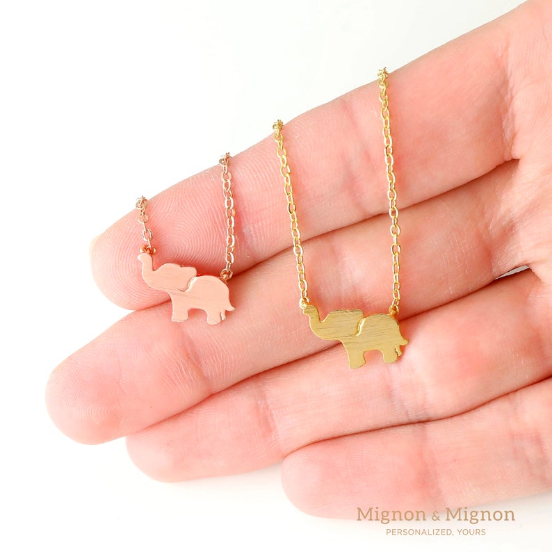 Elefant Initial Halskette für Baby Mädchen Personalisierter Schmuck für Kinder Sommer Schmuck Geschenk Blumenmädchen Vorschlag Bild 6