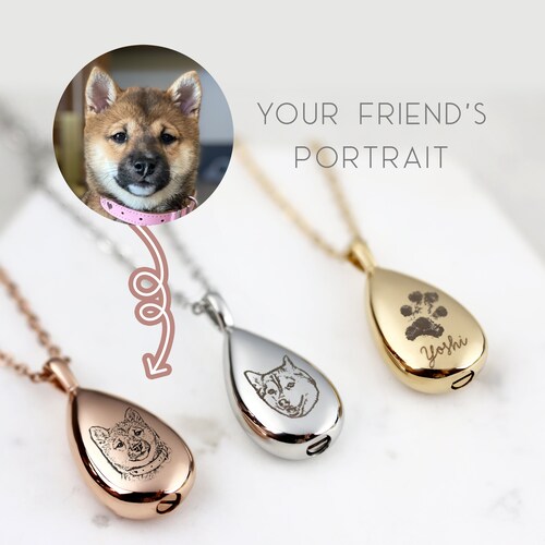 Cremation Jewelry Pet Ashes Necklace 