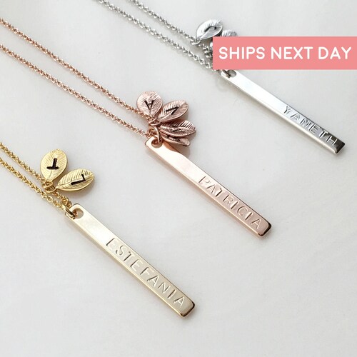 Family Tree Necklace Gold Name 
