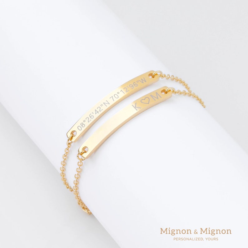 Pulsera personalizada para mujer con nombre grabado, joyería para mamá, aniversario familiar personalizado, amistad, propuesta de dama de honor, regalo del día de la madre imagen 3