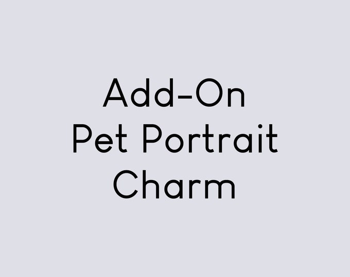 Add-on Pet Photo Charm, Pet Portrait Charm -LCN-add-on